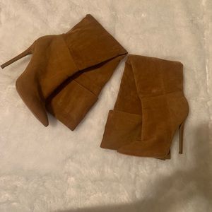 Tan Suede thigh high boots